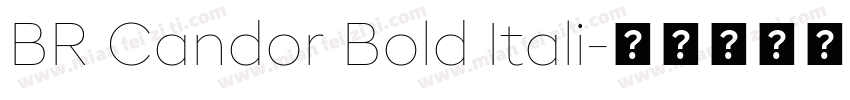 BR Candor Bold Itali字体转换